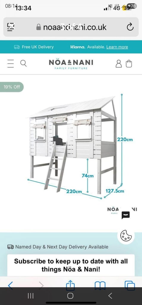 Mid sleeper tree house bed