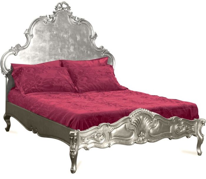 image for Very very solid pure wooden italian king size bed