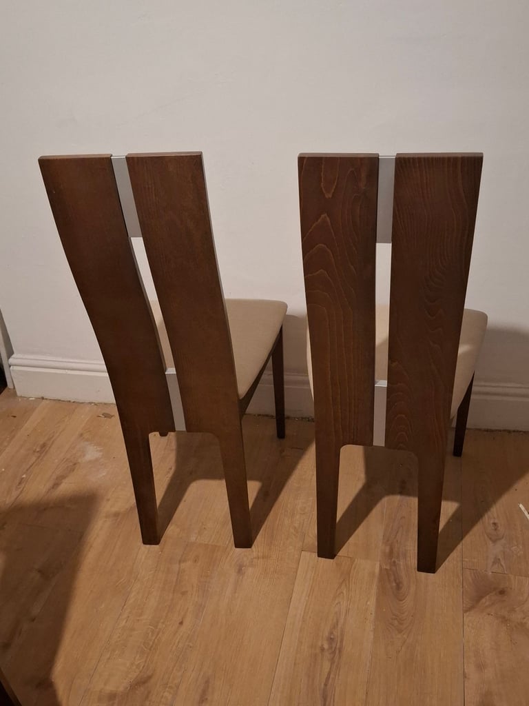 x4 Solid Wooden Dining Chairs (ALL 4 CHAIRS FOR £80) [SAME DAY DELIVERY AVAILABLE]