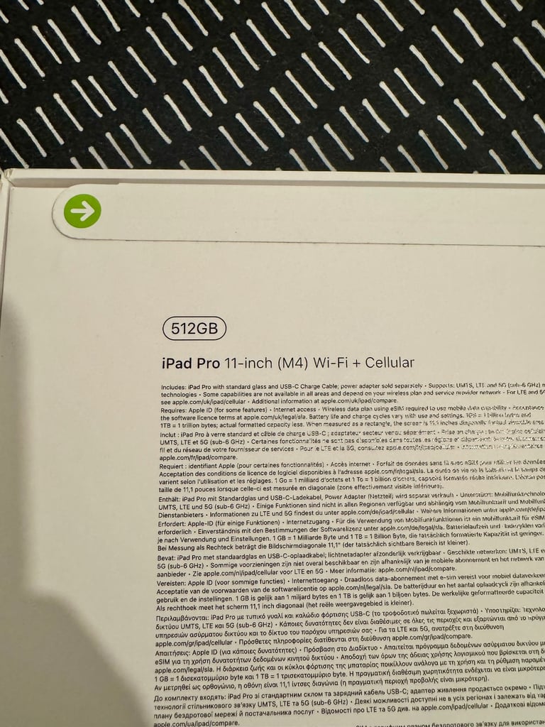 Sealed Apple iPad Pro M4 11”- 512 GB – Wi-Fi + Cellular | Factory Sealed 