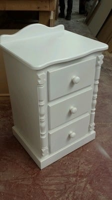 White Bedside table was left over from a set