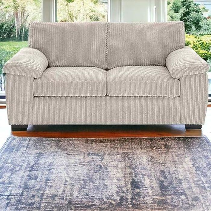 Brand New Sofa Set - Thomes Full Back Jumbo Cord L Shape Corner OR 3+2 Seater Sofa - Cream