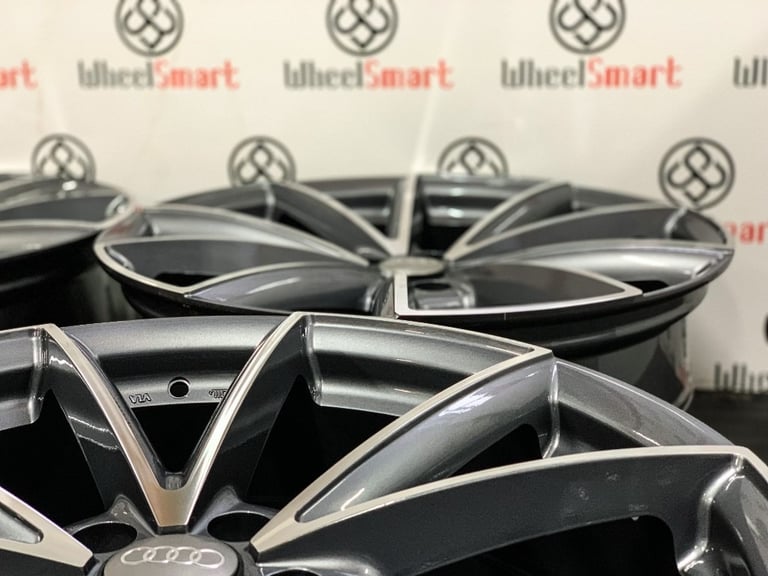 BRAND NEW 19" AUDI RS4 STYLE ALLOY WHEELS - GLOSS GREY POLISHED - 5 X 112