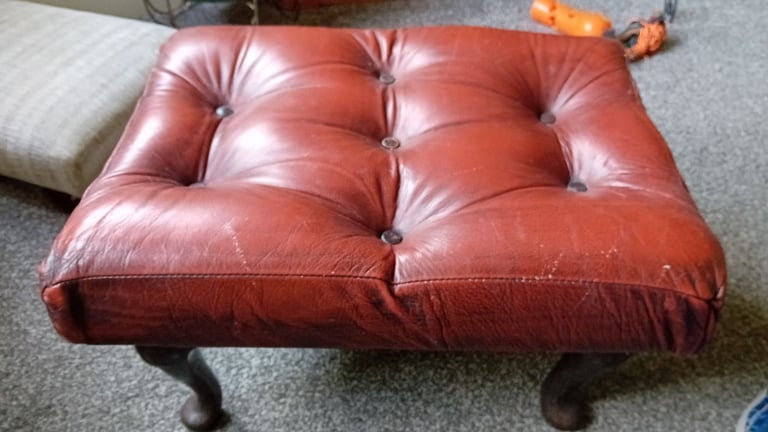 image for Leather foot stool