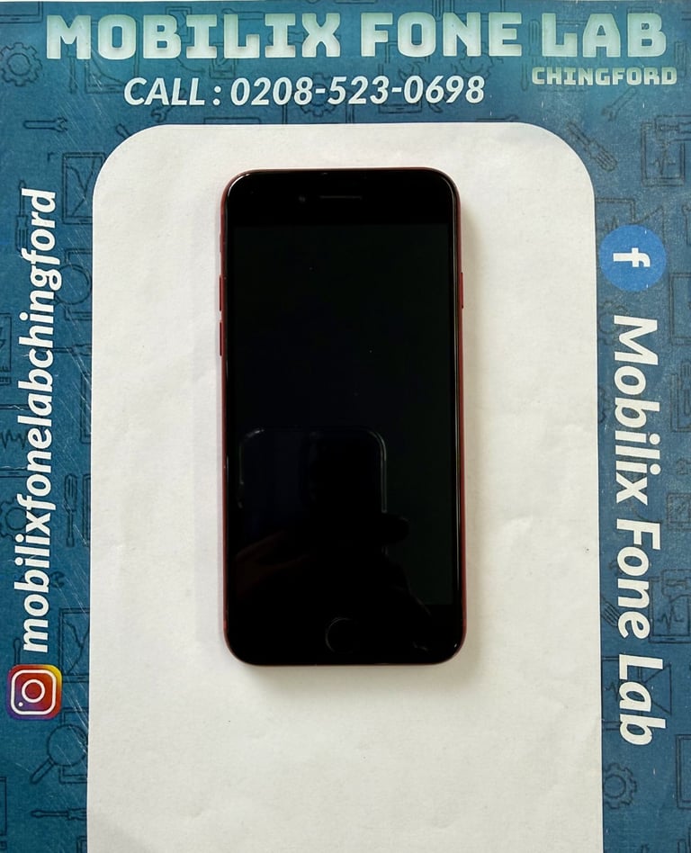 Apple iPhone SE 2020 64GB Red Unlocked Battery Health 94% Touch ID Working Latest iOS 18.7.1 
