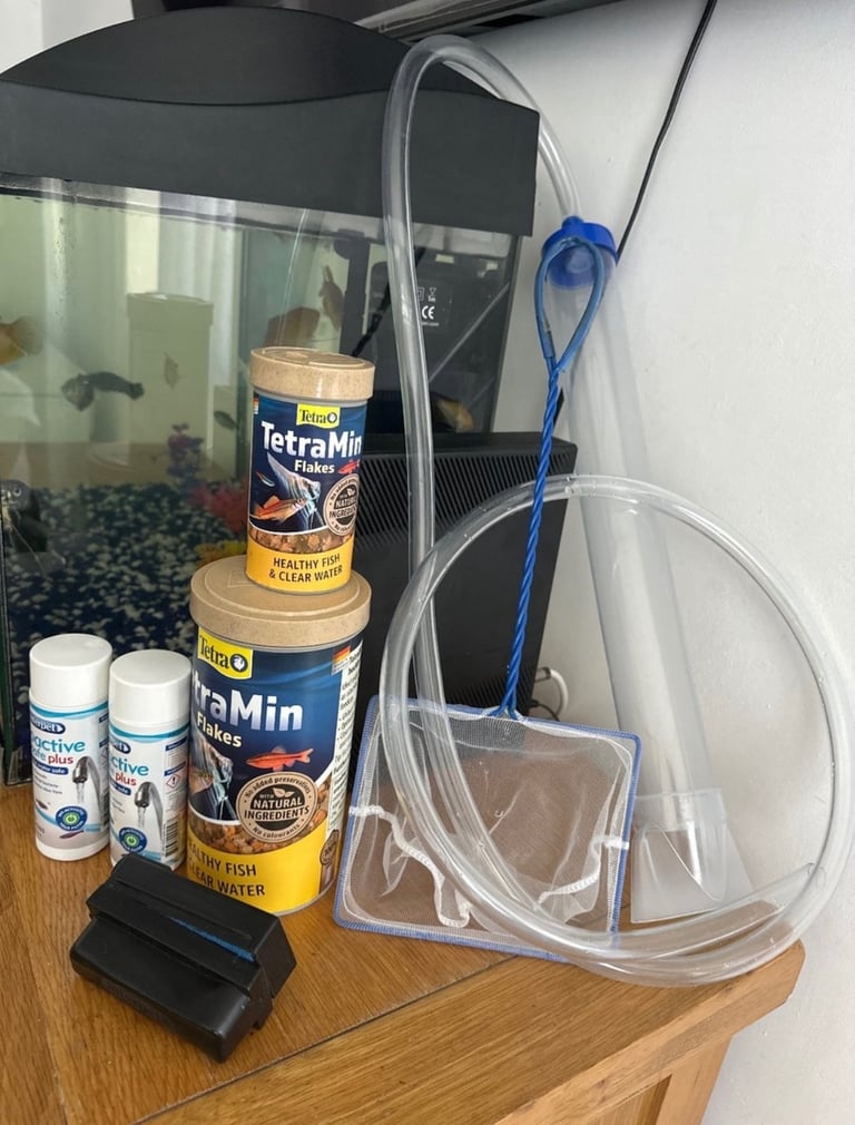 FISH TANK WITH ALL FISHES AND EQUIPMENT 