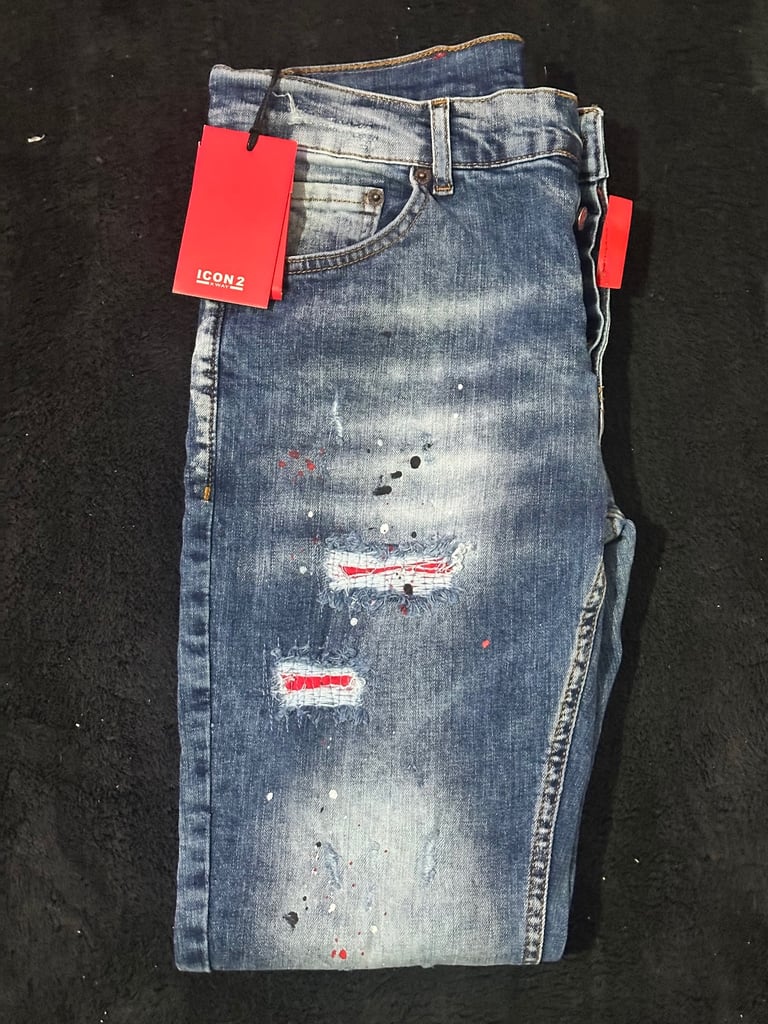 Icon 2 X Way Ripped Jeans