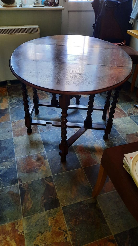 image for Folding gateleg oval dining table