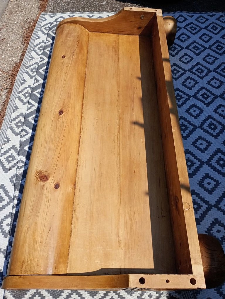 Wood Sleigh Bed Frame King Size (parts needed)