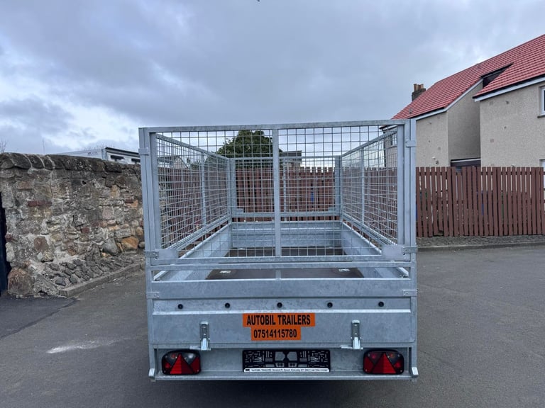 Brand New 10ft x 5ft Twin Axle Heavy Duty Trailer With 80cm Mesh 2700KG Braked