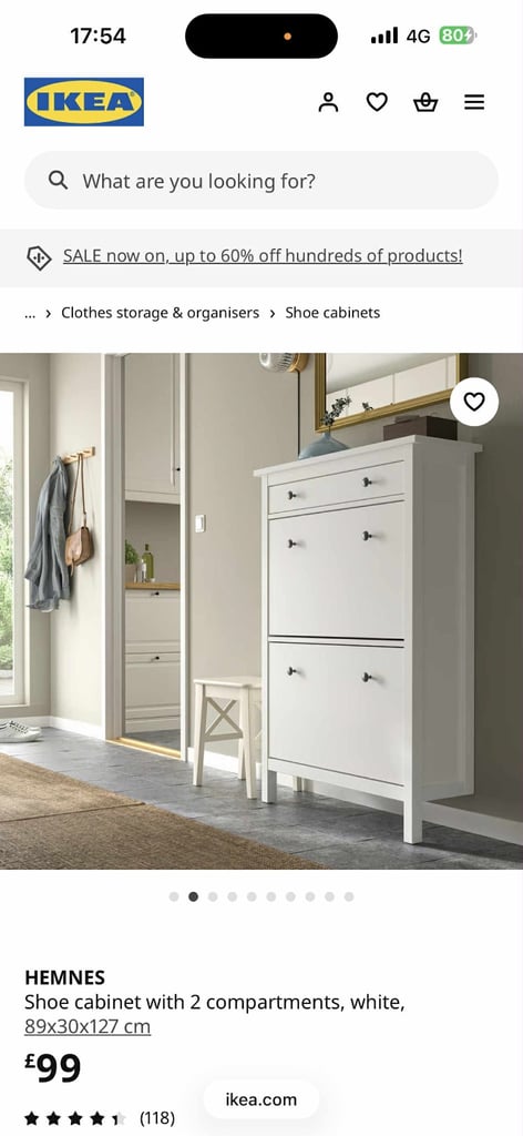 IKEA HEMNES shoe cabinet 