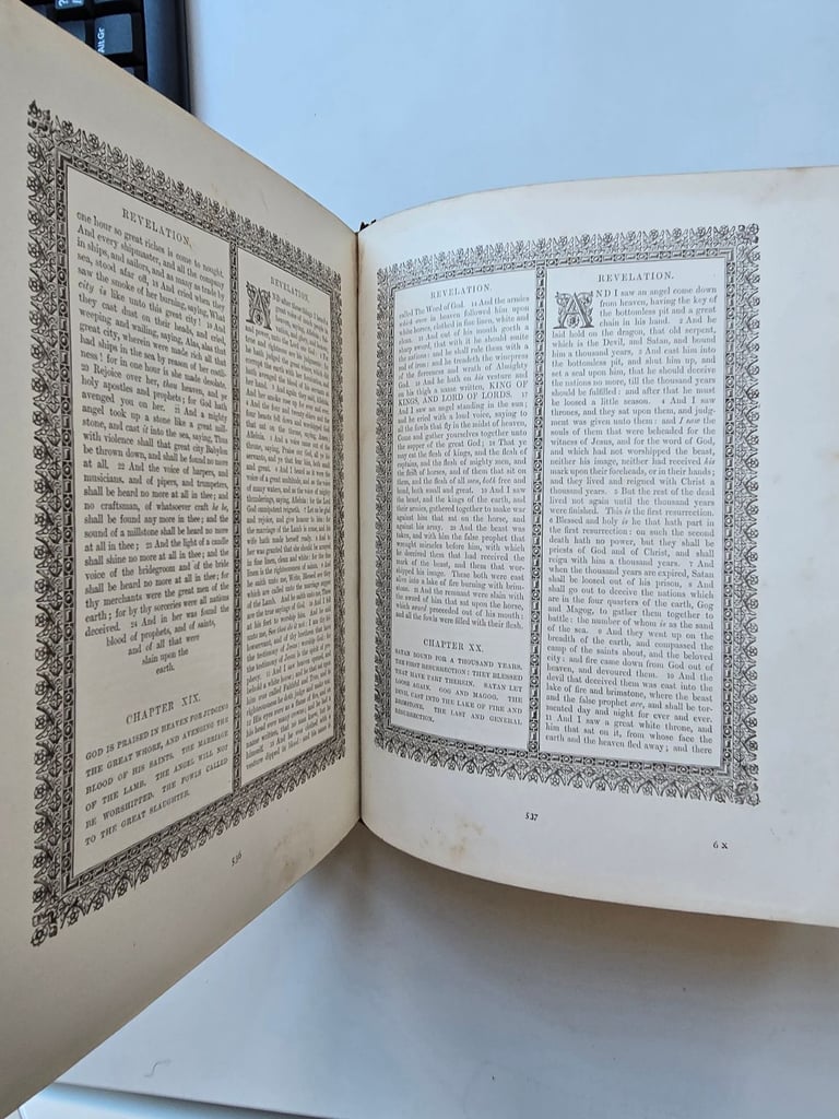 1883 Antique Large KJV New Testament w/Engravings Leatherbound English Bible Complete -142 Y/O