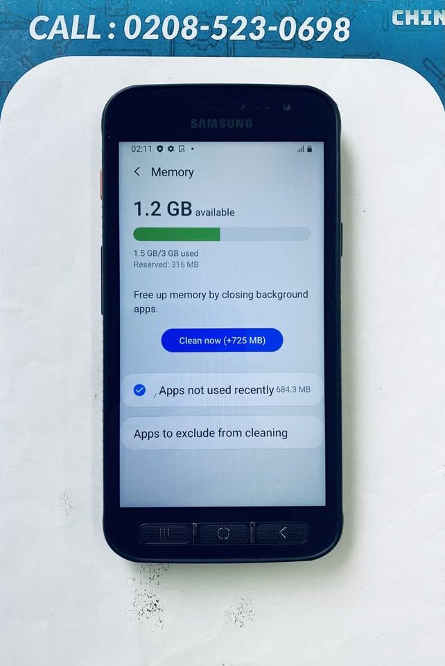 Samsung XCover 4S Black 32GB 3GB RAM Unlocked Android Version 11 Good Used Working Condition