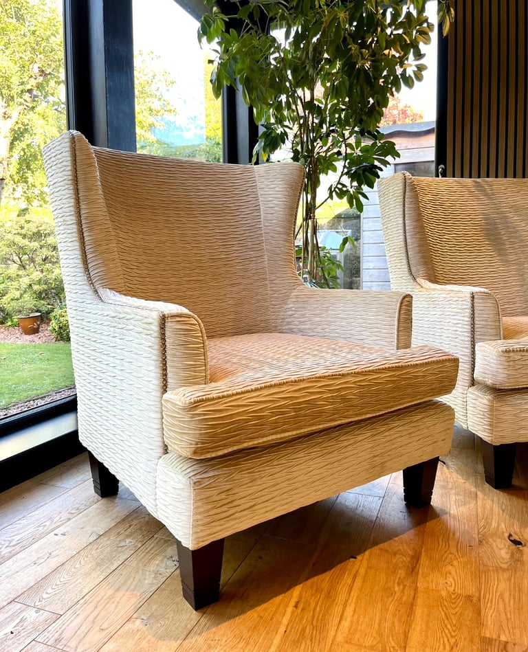 Pair of 2 Luxury Bespoke Designer Armchairs (Open to Offers)
