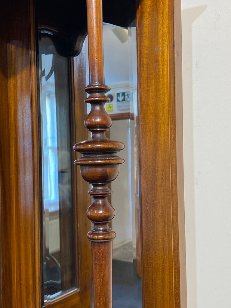 Fine Edwardian Mahogany & Satinwood Marquetry Glazed Sideboard Display Cabinet