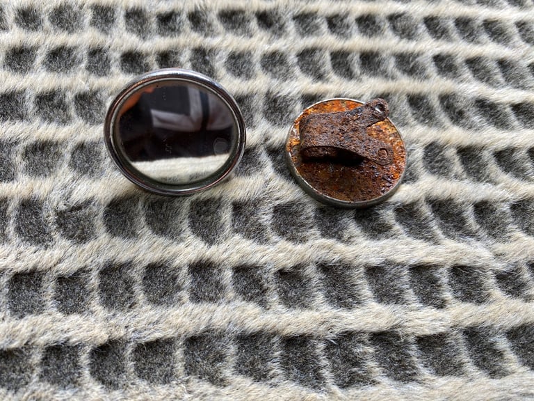 X2 Original Genuine Vintage LUCAS Morris 8 Eight Budgie semaphore Mirrors 1930s