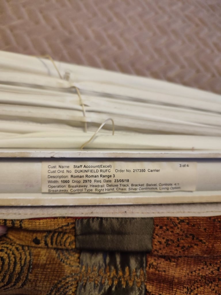 Moroccan style Bay window Roman blinds drop max 3m