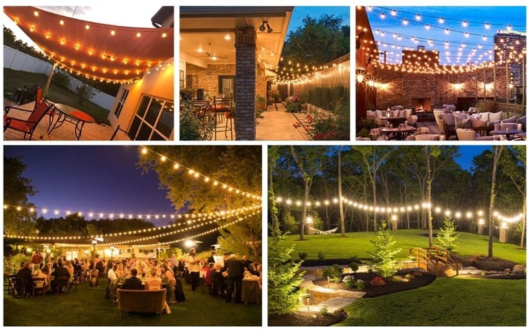 Usb & Solar Festoon Lights Outdoor 14M/46FT