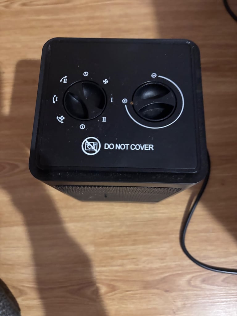 Compact Ceramic Electric Heater (Black)