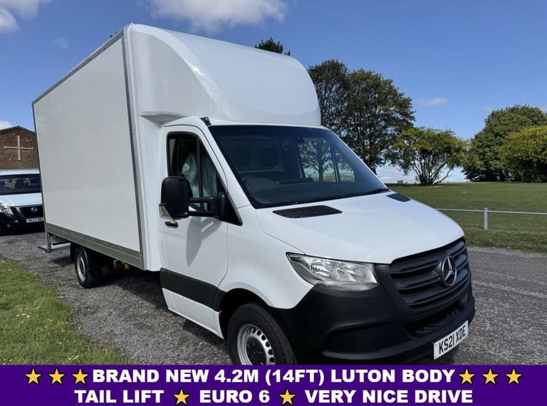 2021 Mercedes-Benz Sprinter 2.0 315Cdi Lwb 3.5t. 4.2m. Luton Tail Lift (NEW BODY) Eu 6 150Bhp Lut...