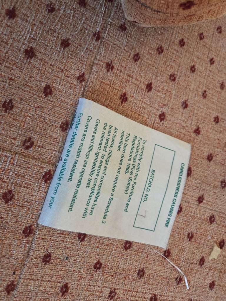 Two, two seater sofas and large foot stool 