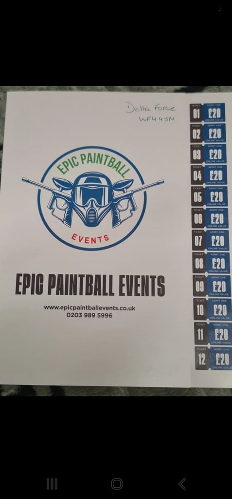 paintballing tickets discounted