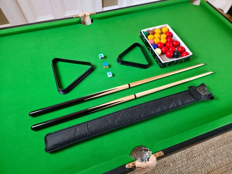 RILEY BCE SNOOKER & POOL TABLE | 6ft | ROLLING LAY FLAT FOLDING | BILLIARDS 