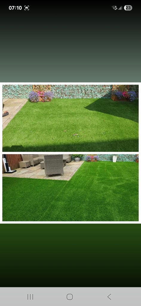 Hyundai artificial grass sweeper. 