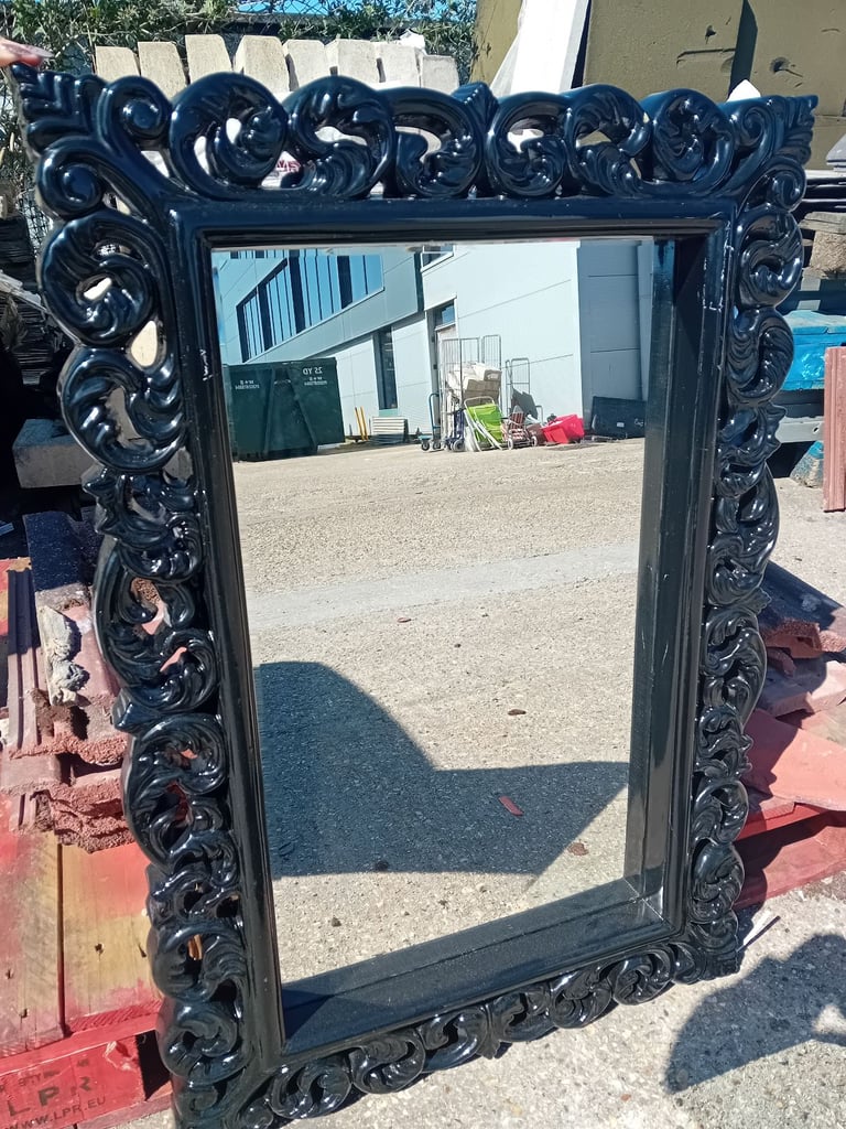 image for Black framed mirror 