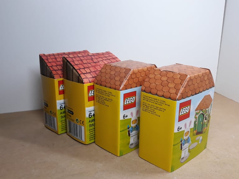LEGO Easter bunny hut (2 pcs) + chicken suit guy (2 pcs)