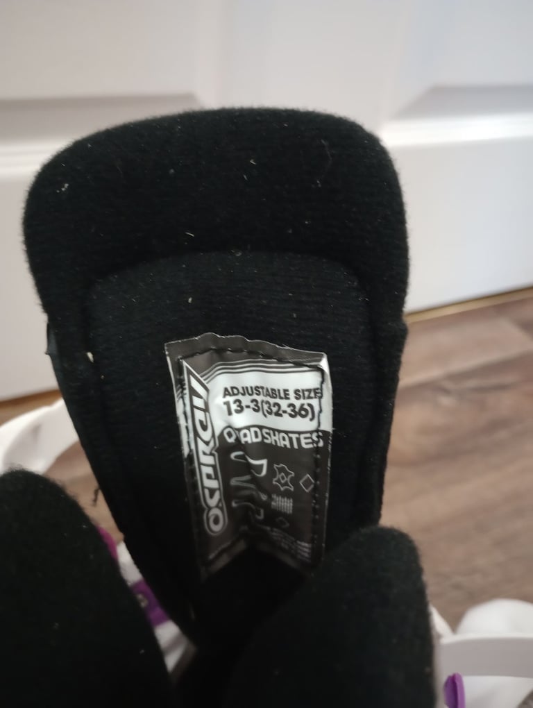 Adjustable size children's roller boots plus pads