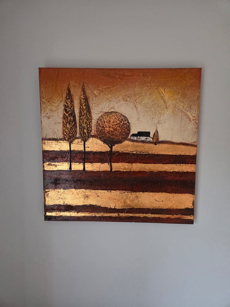 Set of 2 boxed art textured prints