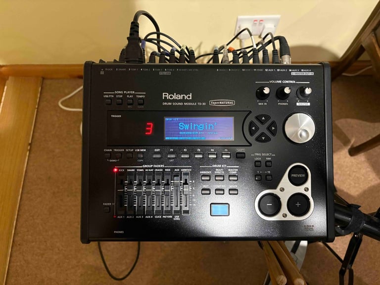 Roland TD30KSE Drum Kit with upgrade and extras
