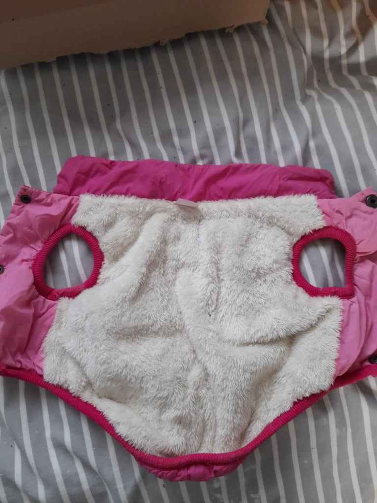 pink dog coat