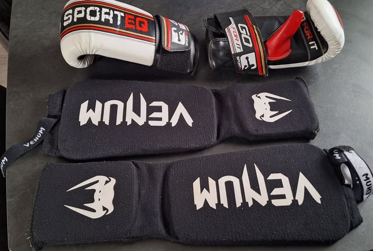 image for MMA frighting gloves and venum shin quards