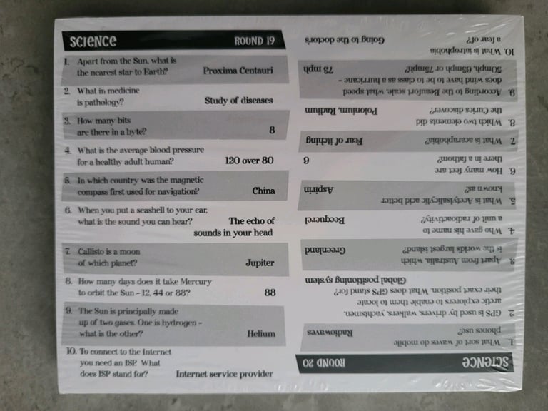 Complete Pub Quiz Game