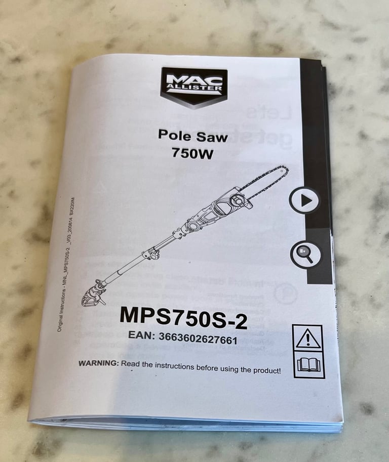 Mac Allister 750W Electric Pole Chainsaw 
