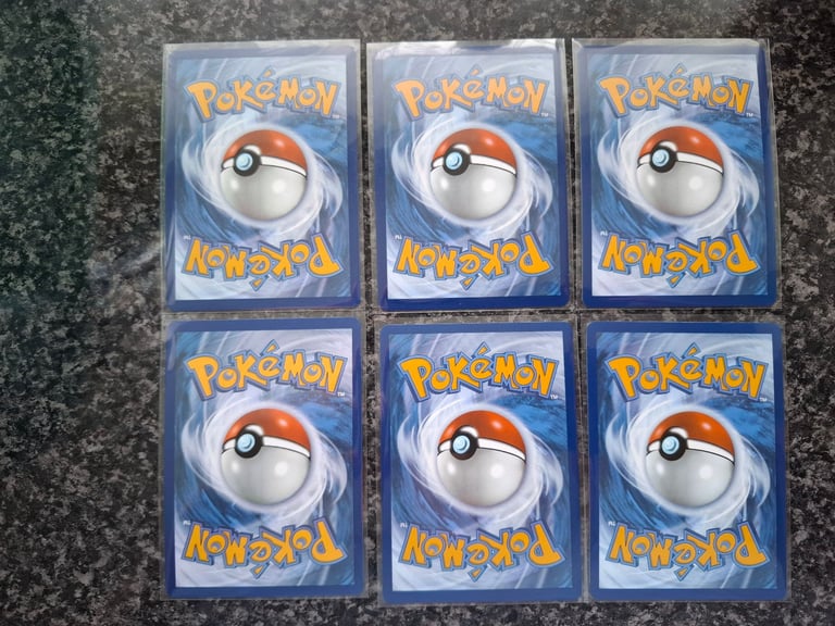 6 pokemon cards from balck and white