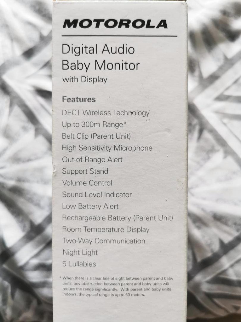 Motorola Digital Audio Baby Monitor MBP16