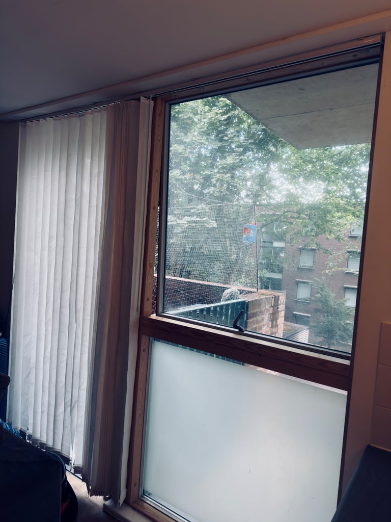 Large White Daylight Vertical Blinds 224cm width x 229cm drop cordless