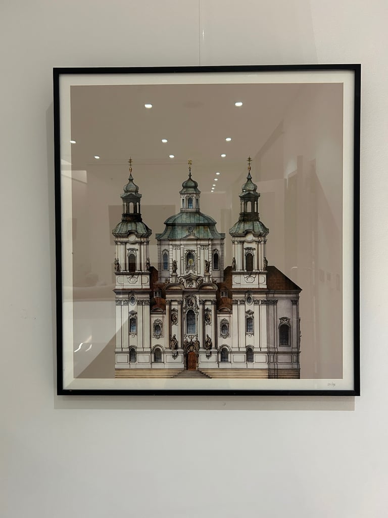 image for Pair of framed architecture prints 