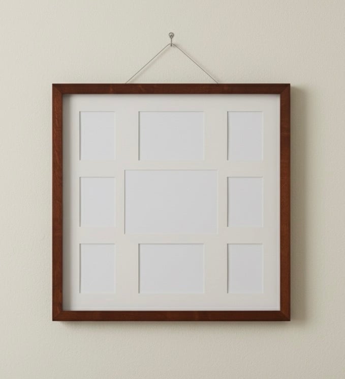 image for Multi-Aperture Wooden Photo Frame – 42cm x 42cm