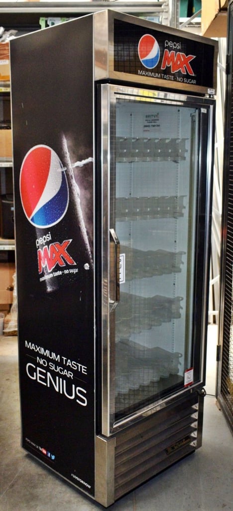 image for Commercial drink chiller Pepsi Max single door fridge 