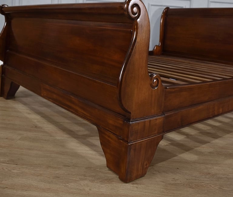 Handmade Mahogany Sleigh Bed King size bed frame