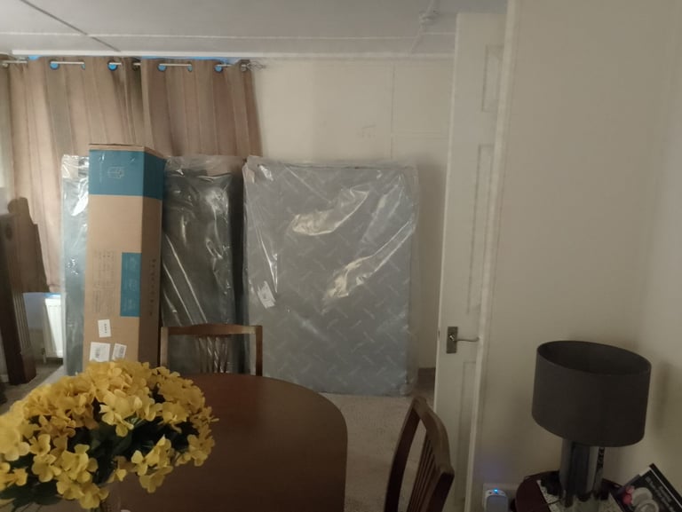 image for Brand new boxed double bed and mattress 