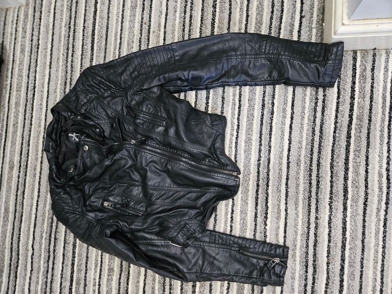 Womens leather and 1 denim jacket size 10