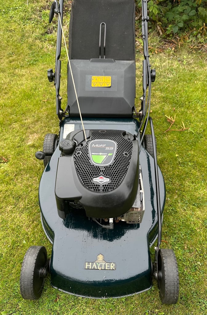 Hayter 53 petrol Selfdrive lawnmower VGC serviced 21”cut 190cc Briggs mower