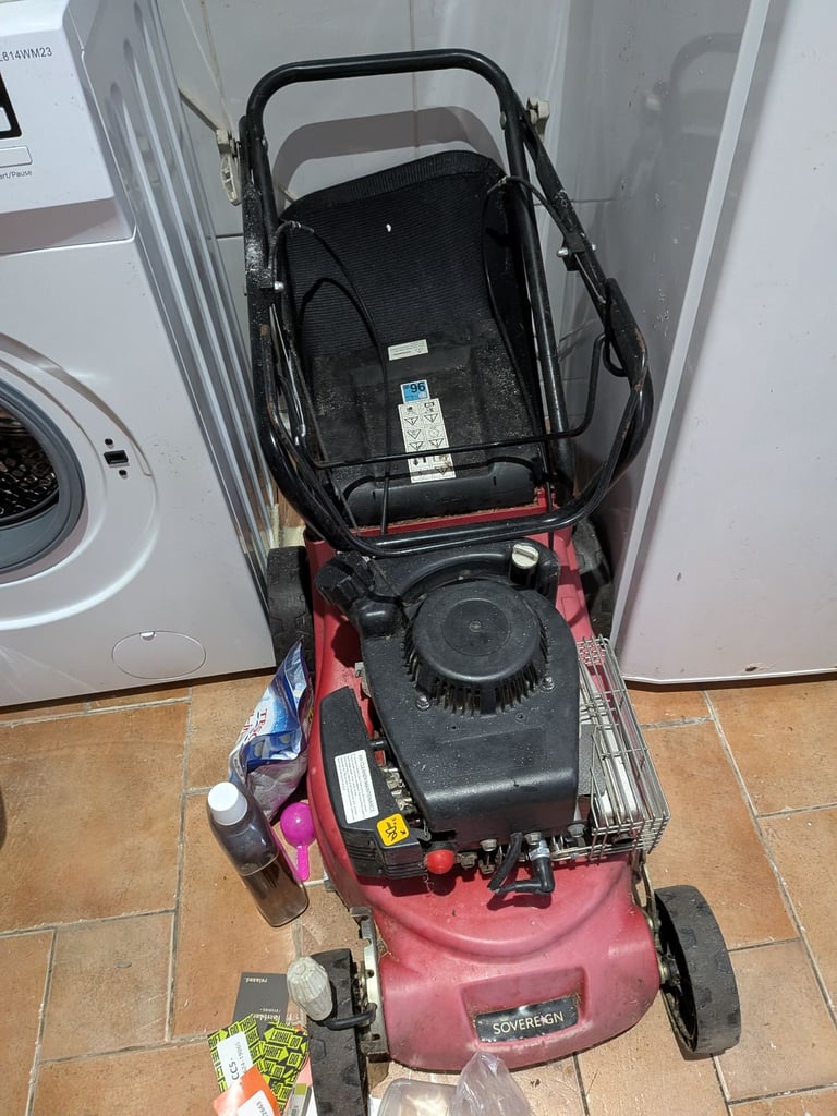 Four-Stroke Petrol Lawnmower and Two-Stroke Strimmer