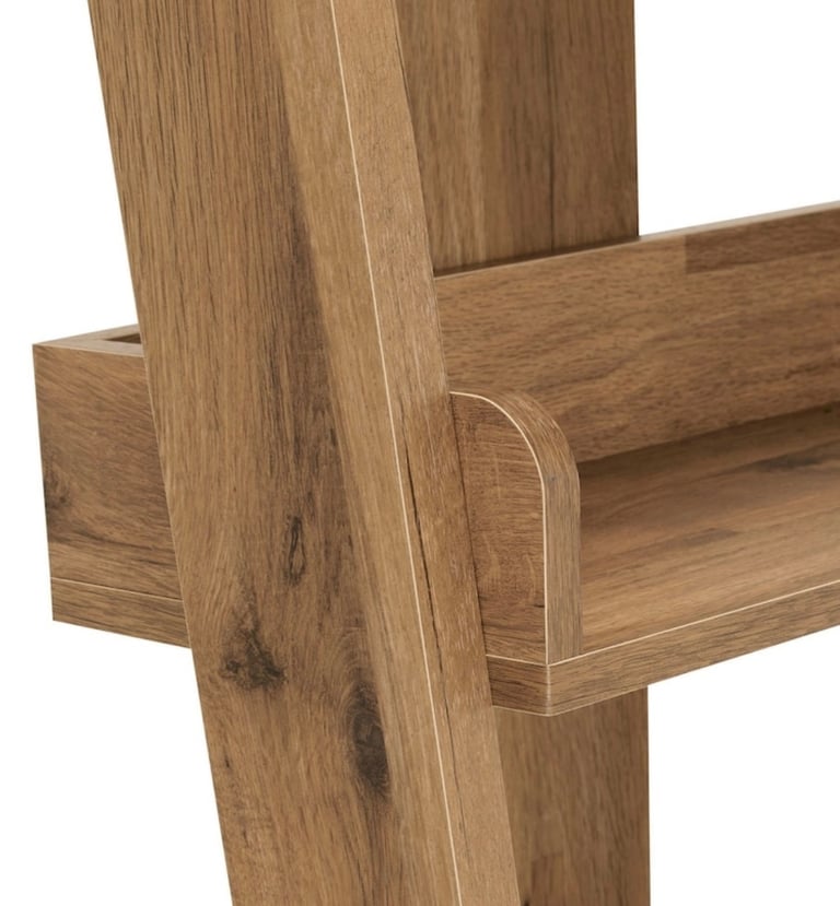 ‘Next’ Dark Bronx Oak Effect Narrow Ladder Shelf