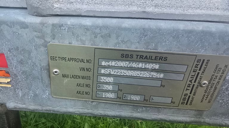 SBS R4 3500kg Roller Coaster extend boat trailer 2023